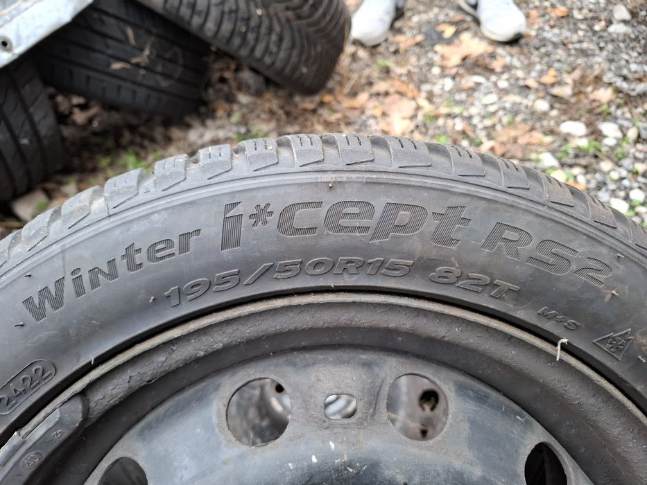 Зимни Гуми Ханкок195/50/15 и джанти 5х100