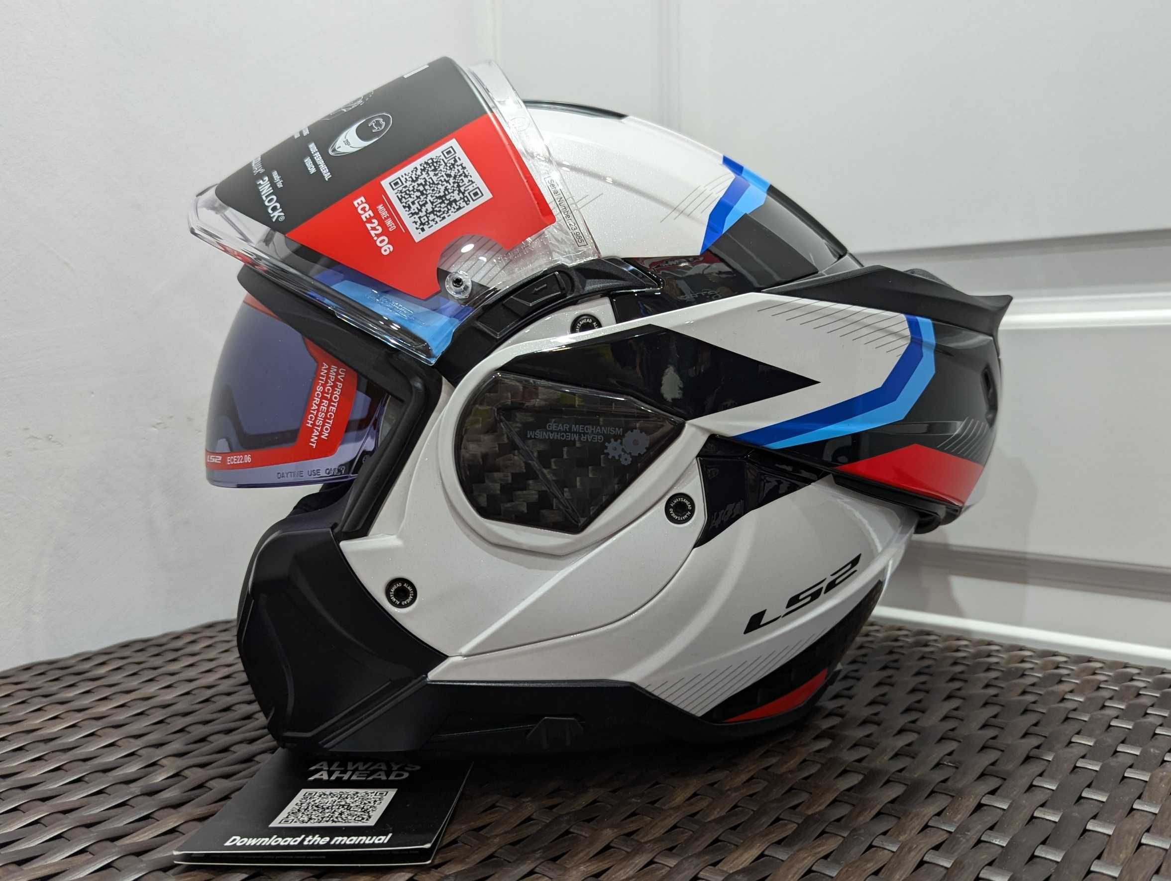 Casca moto LS2 Advant II, marime S, M, XL, XXL - flip-back