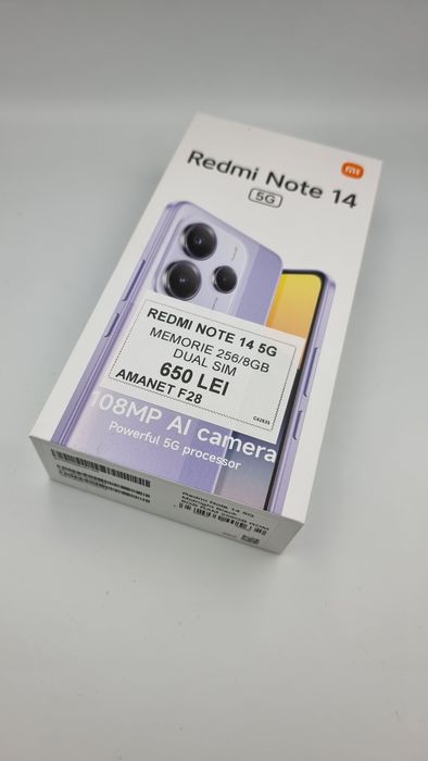 Amanet F28: Telefon Xiaomi Redmi Note 14 5G NOU
