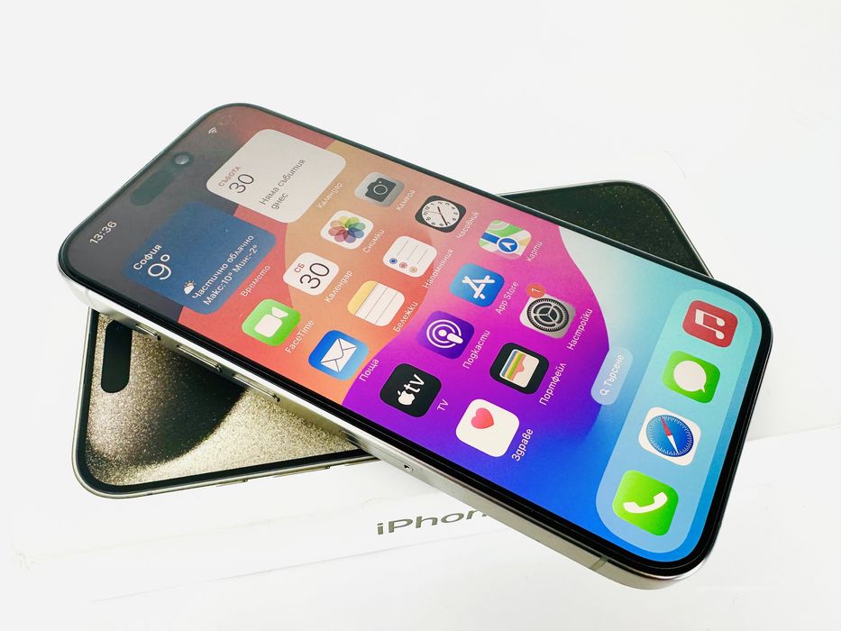 Apple iPhone 15 Pro Max 256GB Natural Titanium 90% Батерия! Гаранция!