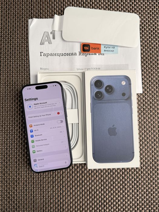 НОВ! 512Gb *ЛИЗИНГ* iPhone 17 Pro Deep Blue Гаранция