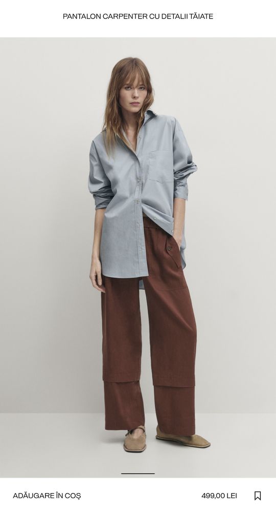 Pantaloni Massimo Dutti din in