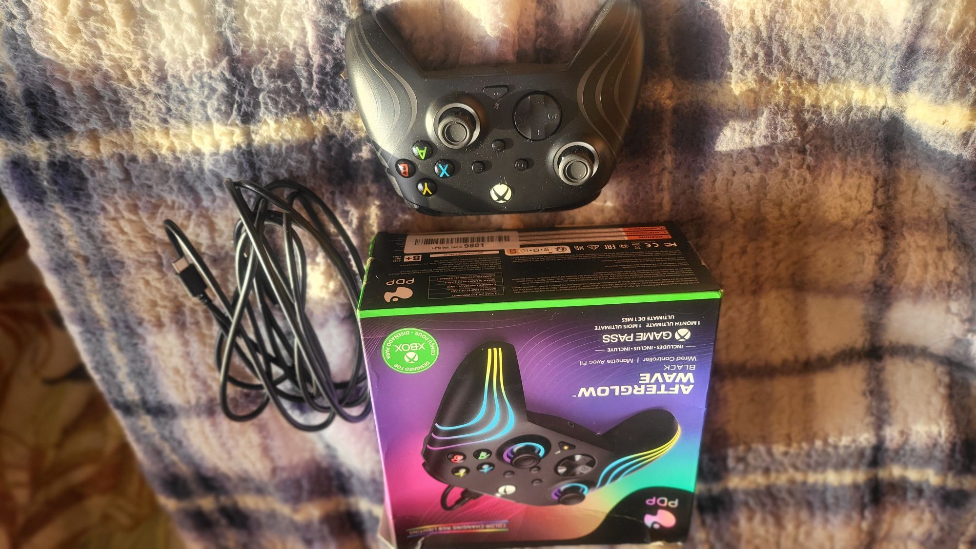 PDP Afterglow Wave,  контролер, Xbox Series X, S, Xbox One, PC,RGB LED