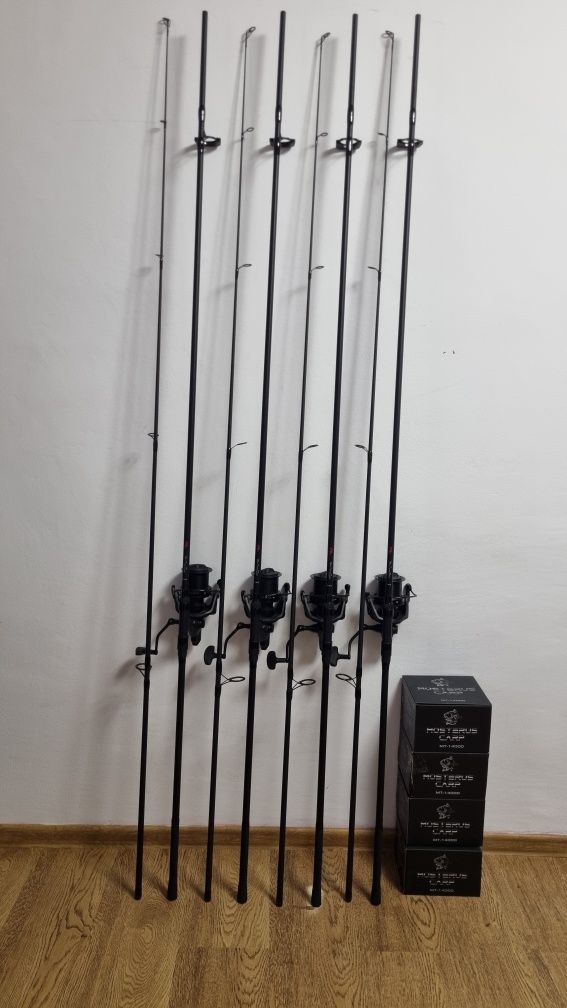 SET 4 Lansete FL Ultra Team 3.90m 3.75lbs + 4 Mulinete PRO FL MT14000