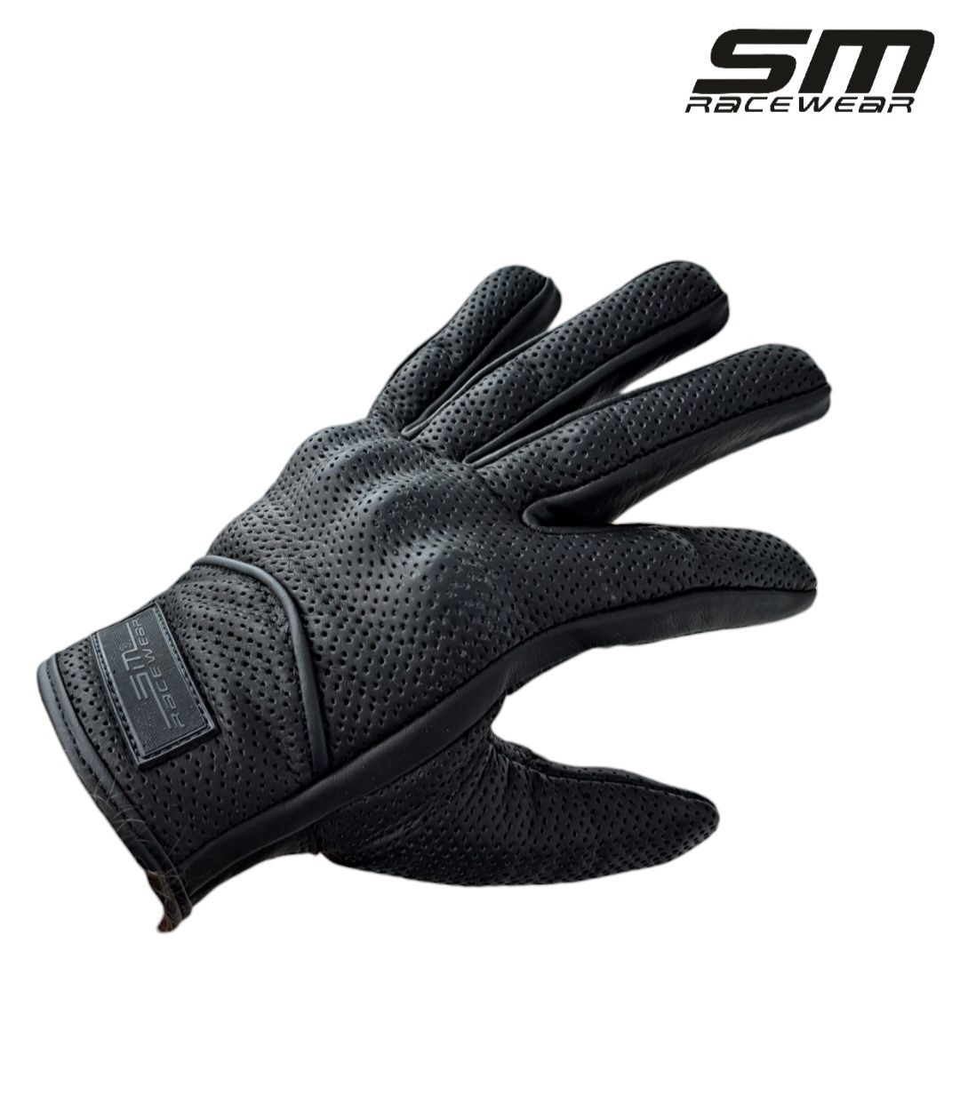 Manusi moto piele naturala perforata SM Wind marimi S M L XL 2XL 3XL