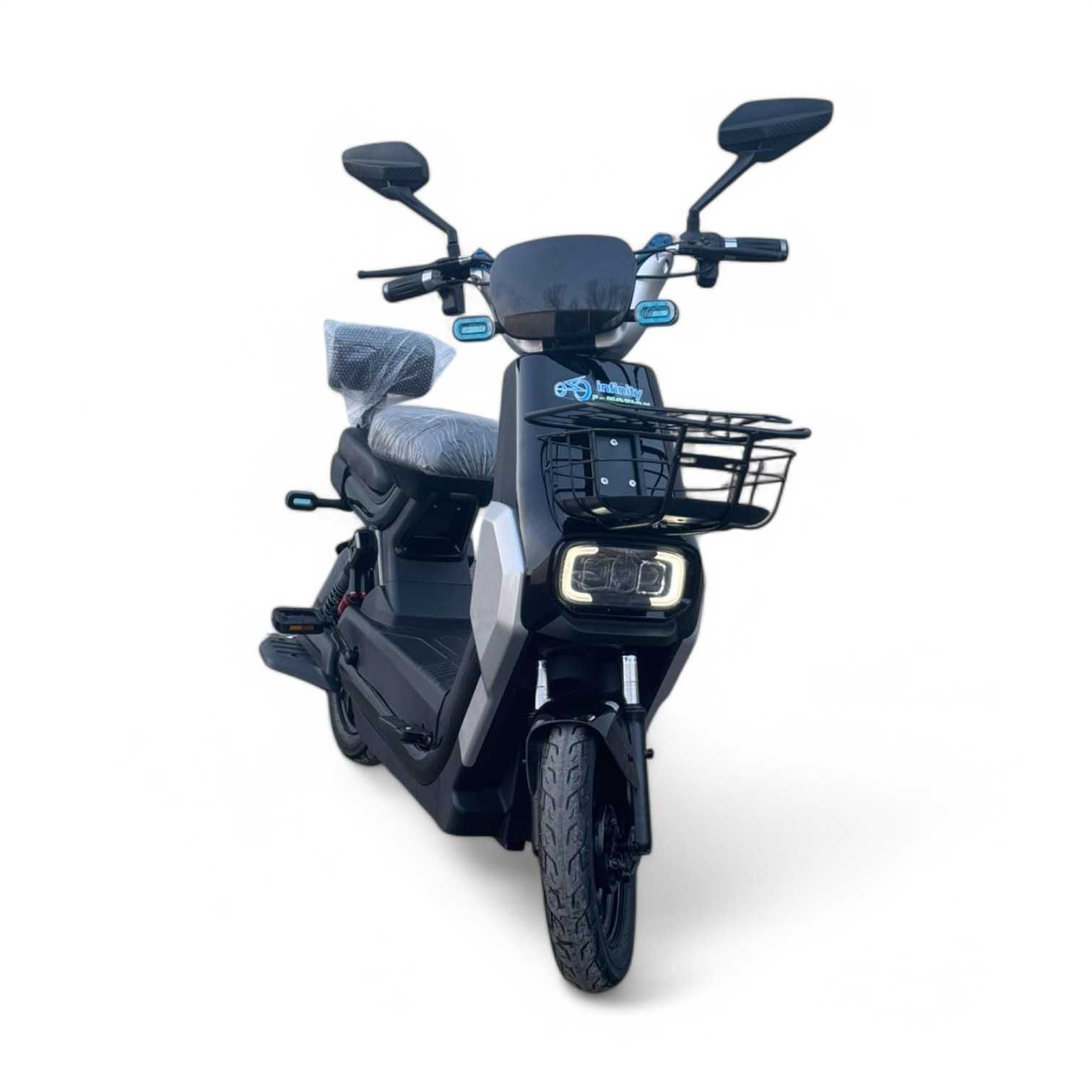 Електрически скутер-велосипед Infinity GT-1000 1200W - Черен