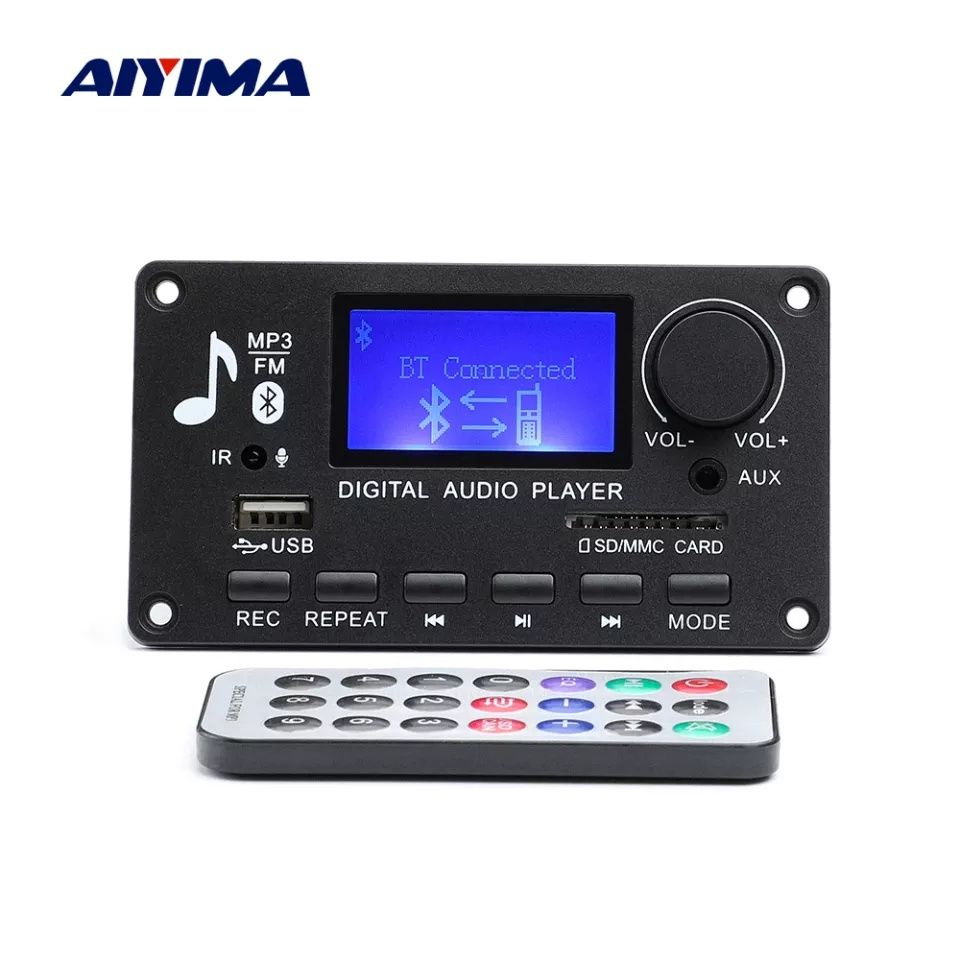 Mp3 player DC 7V-15V AIYIMA Bluetooth 5.0, папки,Sd,USB, mic,AUX, CALL