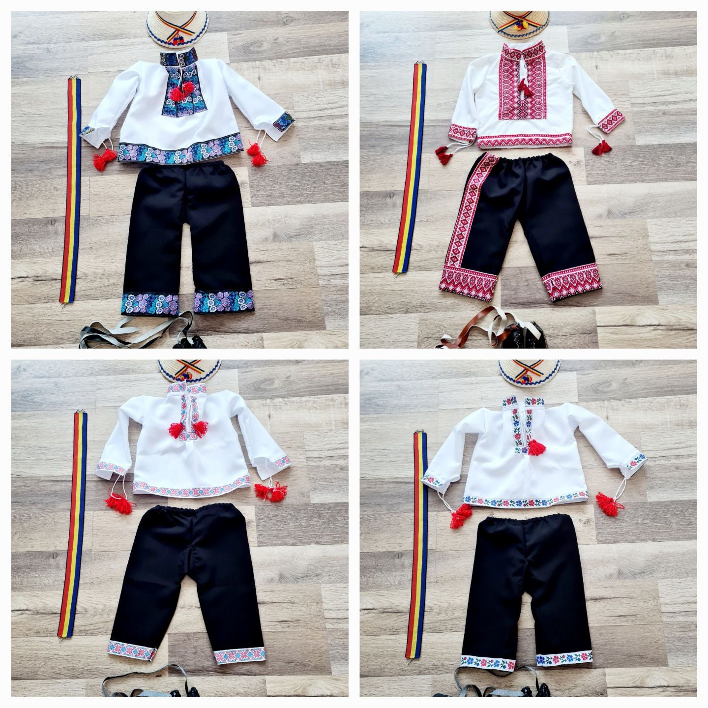 Costum botez tradițional pentru băieți format din 5 piese