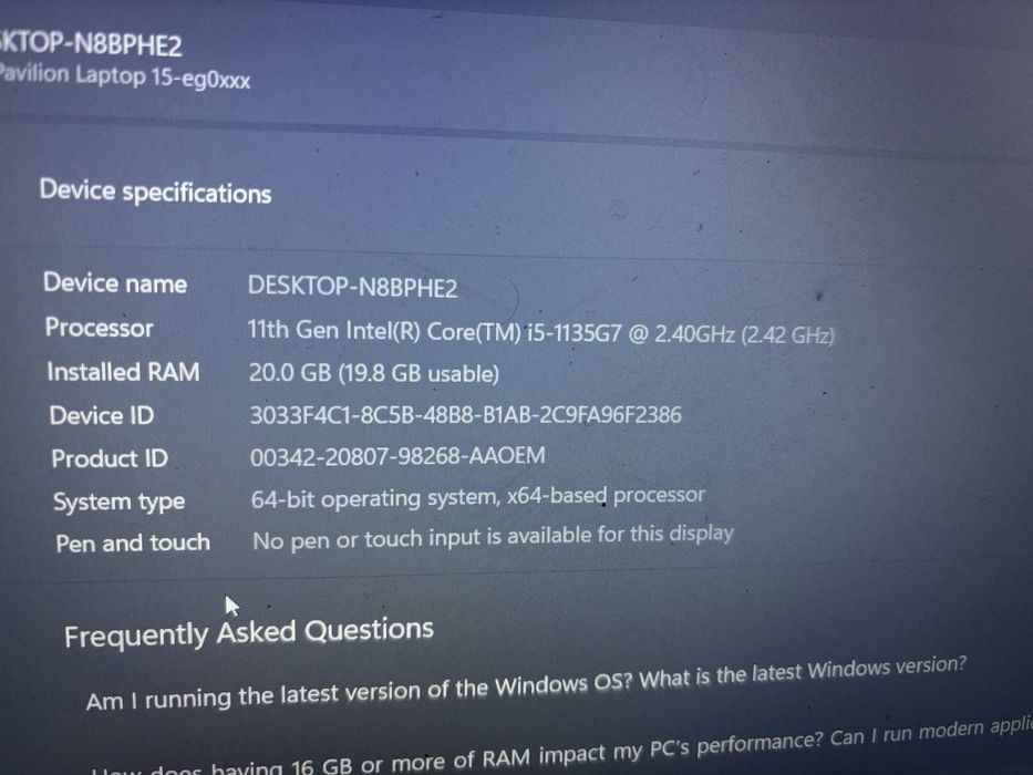 Vand Laptop Hp Pavilion