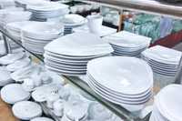 Продам тарелки, приборы, бокалы и много разной б/у посуды и утвари