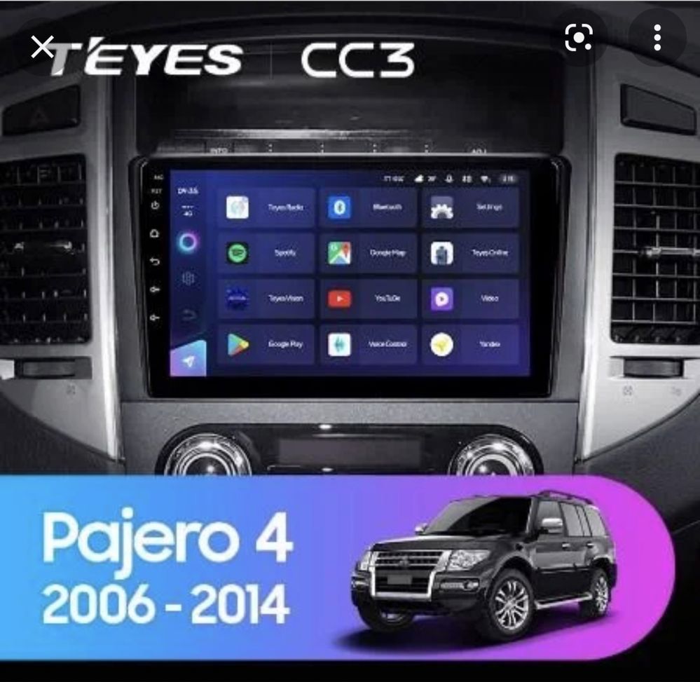 Mitsubishi Pajero 4 магнитола на андроиде магнитафон Teyes A8 Pioneer