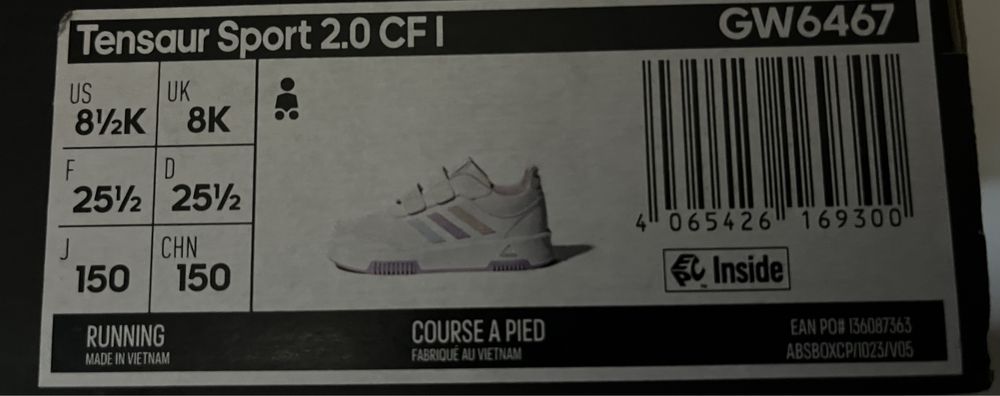 Adidas tensaur sport размер 25.5