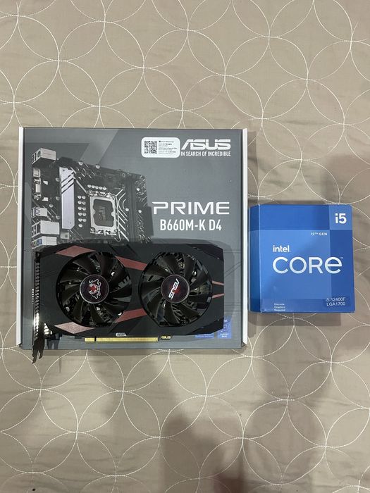 Blaca de baza Prime B660M-K D4 + i5 12400f + 32 GB DDR4 + GTX 1050ti