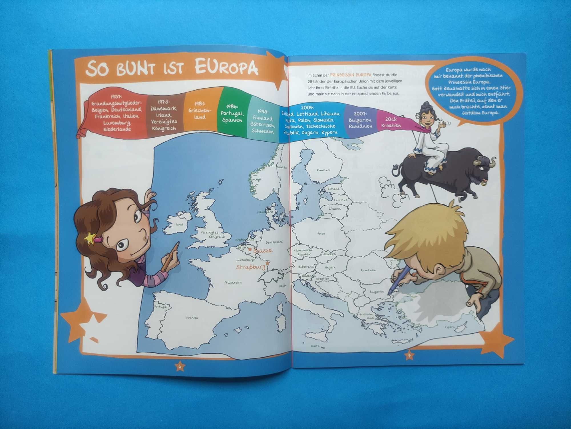 Еврожурнал с Наклейками и Играми для детей на Немецком языке