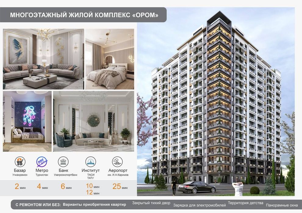 Продаётся квартира Новостроенным доме "Orom"