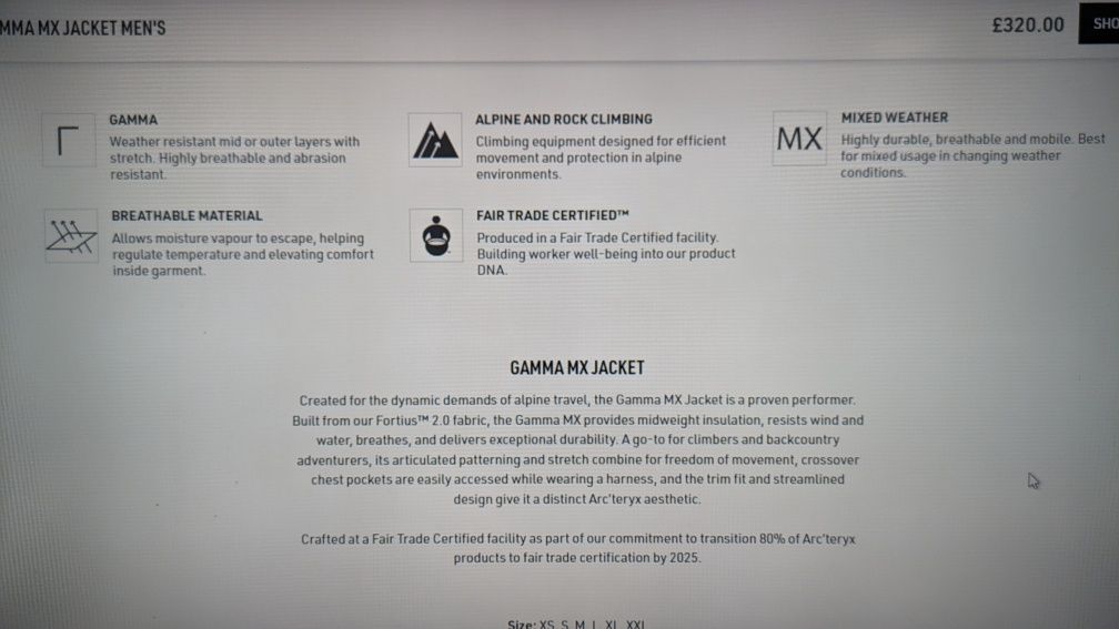 Geaca Arcteryx Gamma MX, bărbați, mărime S