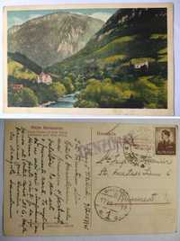 carte postala Baile Herculane - Valea Cernei si Vila Silvia 1937