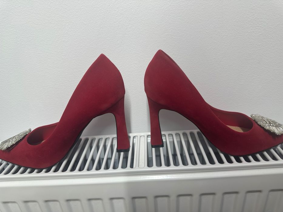 Pantofi damă de catifea