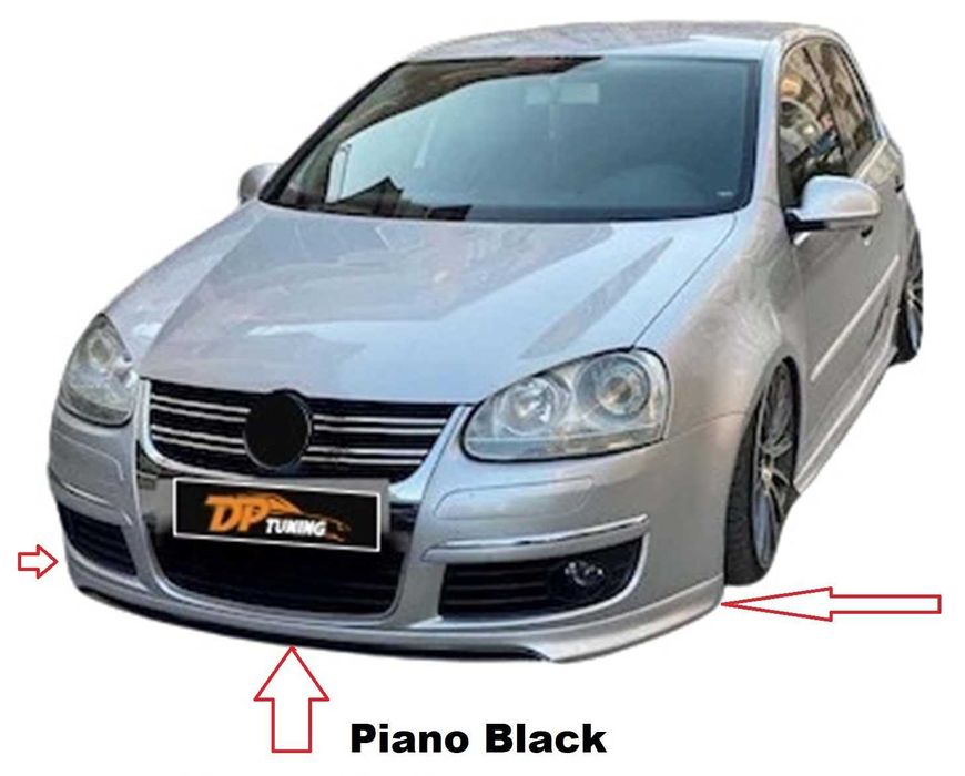 Преден Лип Спойлер VW GOLF 5 V 2003/2009, PIANO BLACK