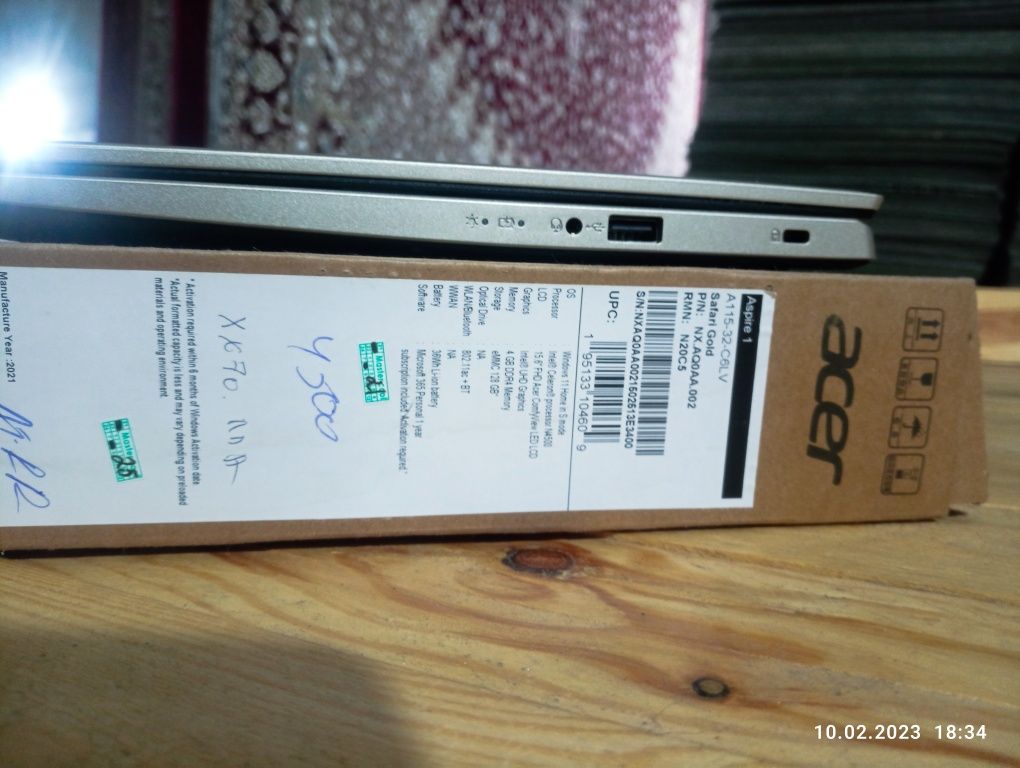 Acer A115-32-C6LV Aspire 1