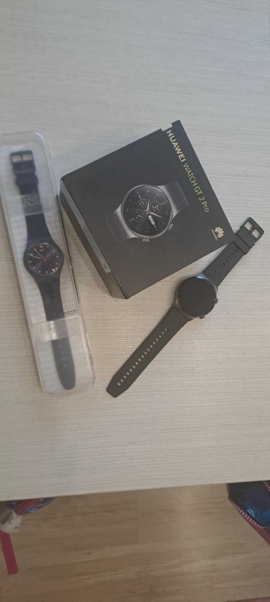 ПРОМО: Смарт часовнк HUAWEI WATCH GT 2 Pro - бонус часовник Swatch