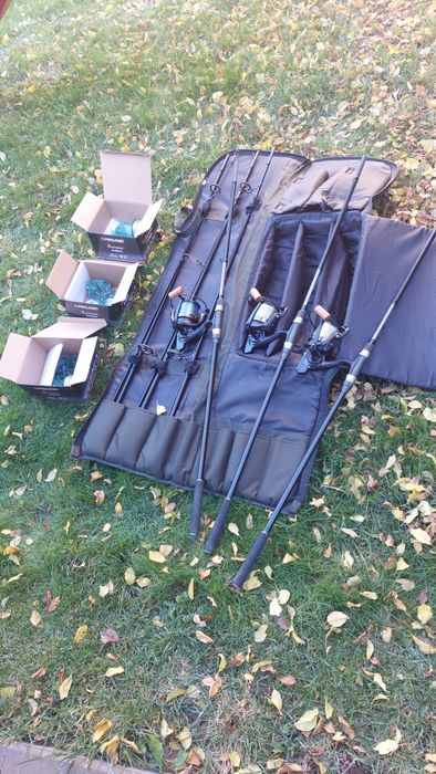 Set crap compact: 3 lansete okuma, 3 mulinete  prologic, husa anaconda