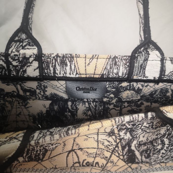 Голяма шопинг чанта от плат и малка чанта еко кожа, плат и дърво