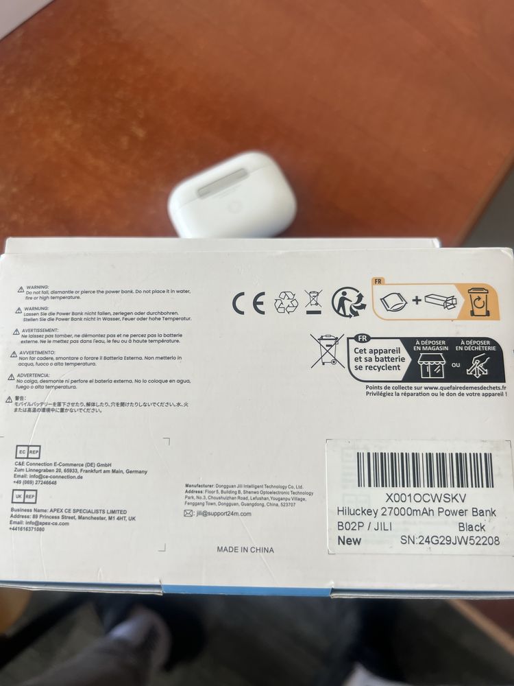 Power bank black 27000mAh