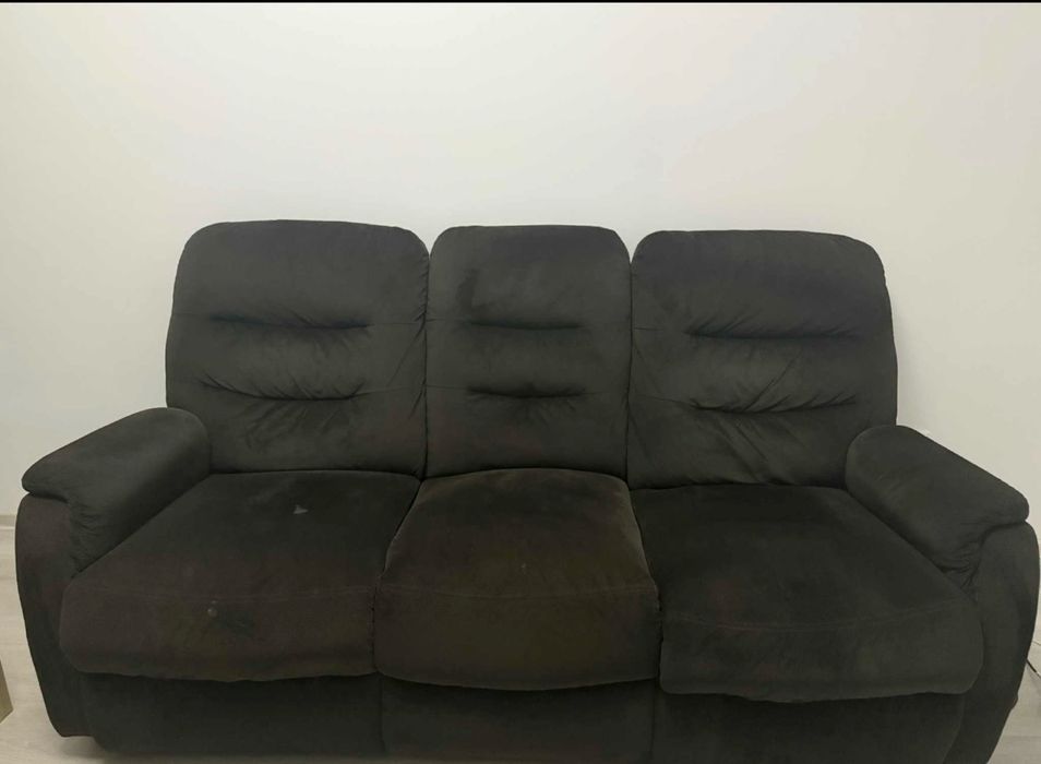 Canapea recliner Kring 2 locuri maro inchis