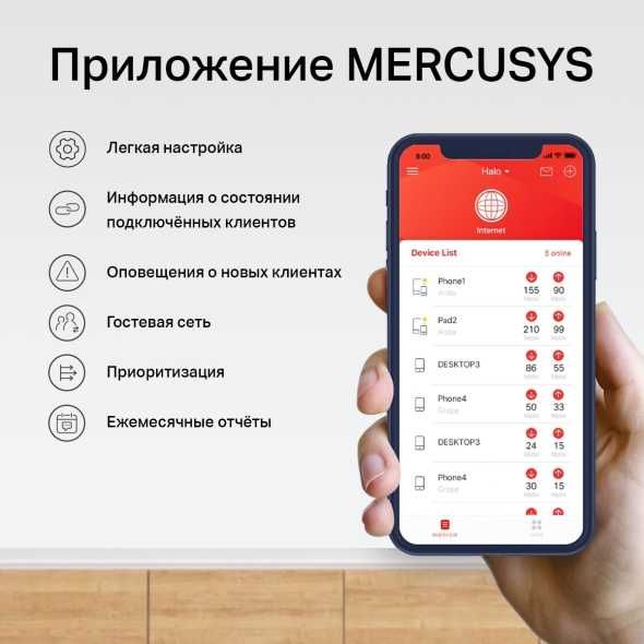 Mercusys HALO H70X/HALO H80X Домашняя гигабитная Mesh-система Wi-Fi6++