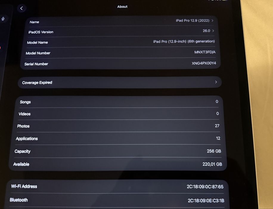 iPad Pro 12.9 Apple M2