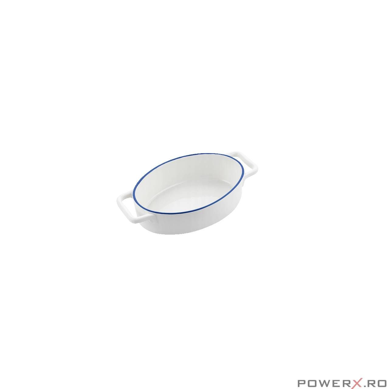 Vas termorezistent din ceramica oval pentru cuptor, 27 x 15 x 6.5 cm,