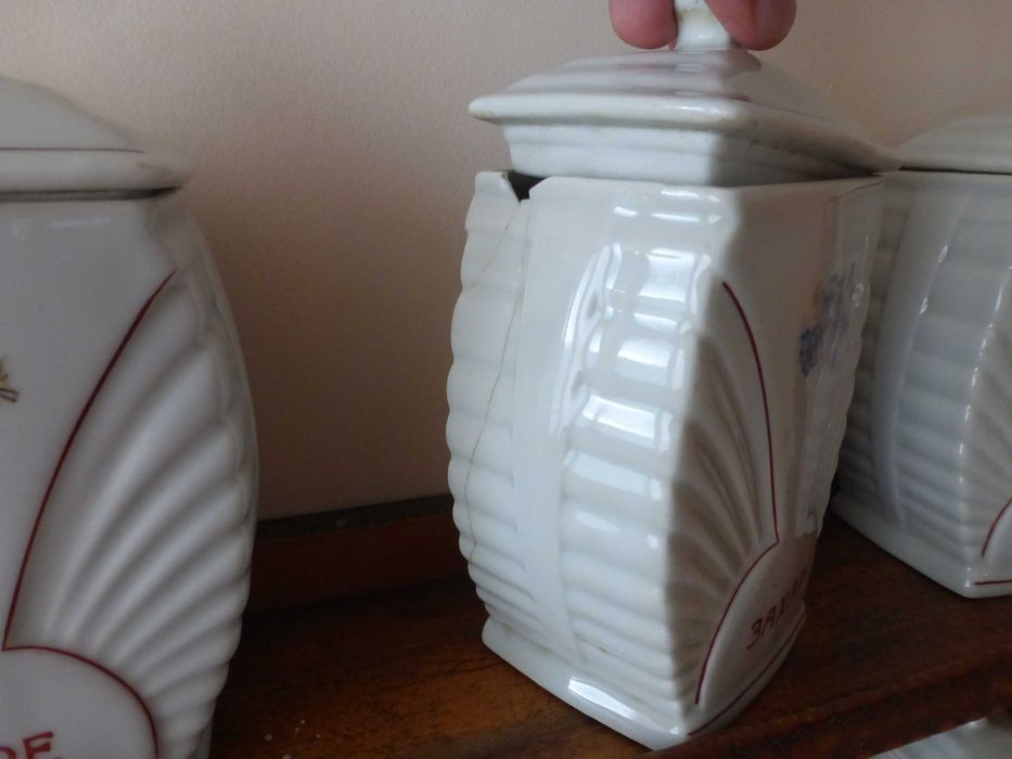 Буркани за подправки български порцелан Сталин Видин 1959 г