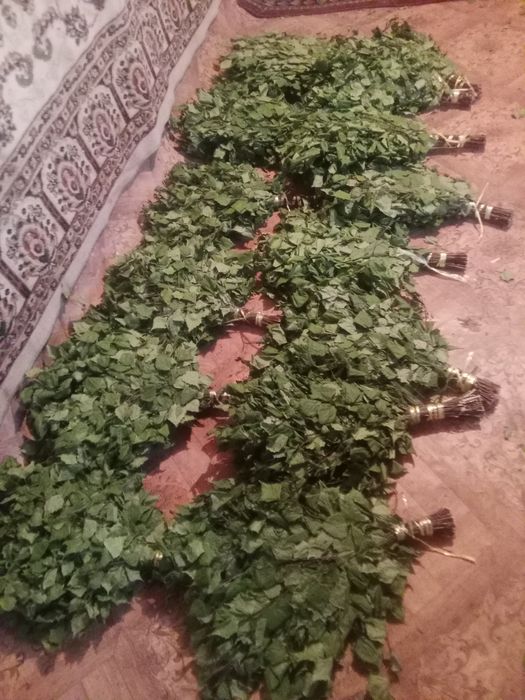 Банные веники березовые и дубовые