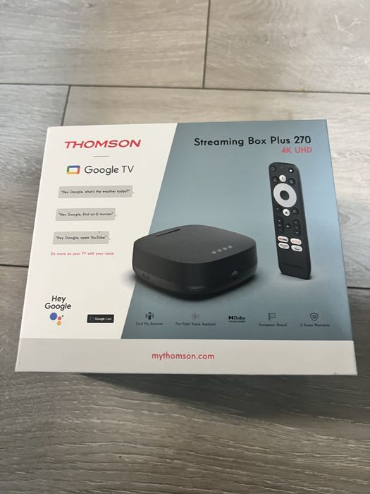Google tv Thomson streaming box plus 270   4 k