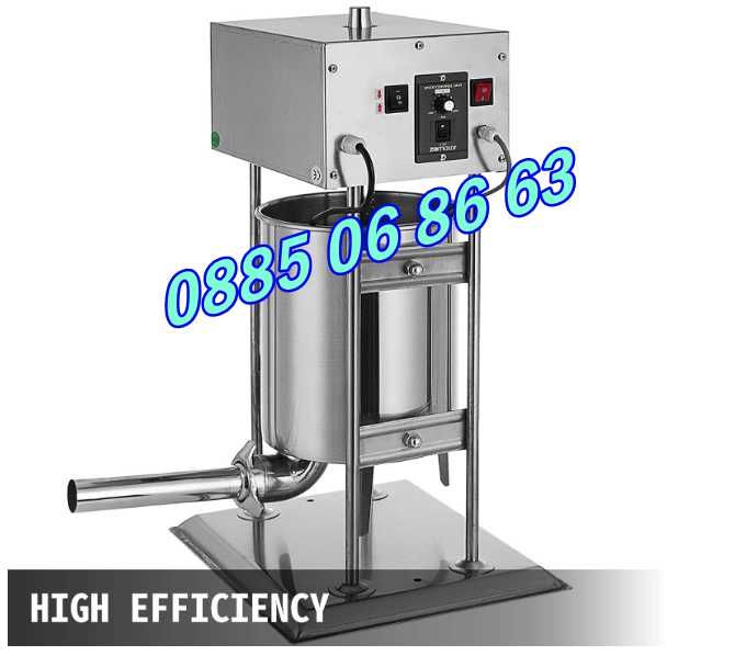 Електрическа пълначка за кайма 15 л с педал, пълначка за месо 15 литра