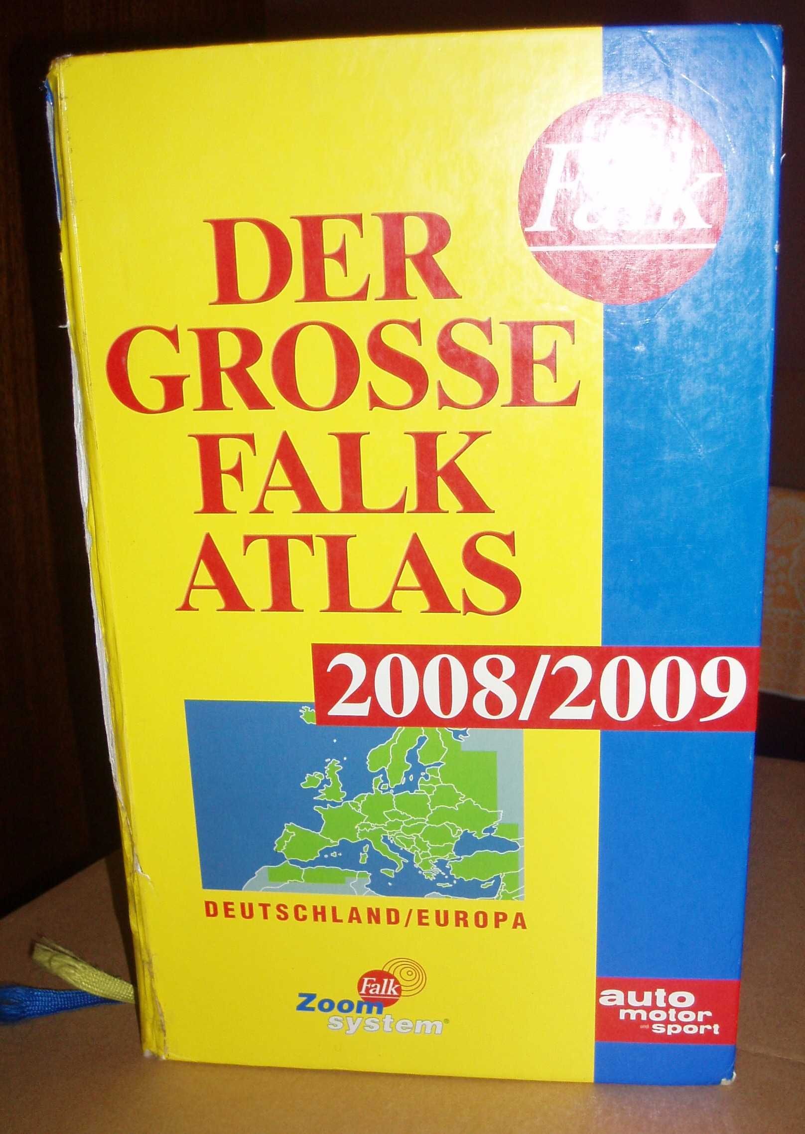 Пътен атлас Германия и Европа. 2008/2009. Фирма Фалк.