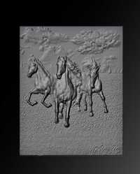 Tablou decorativ - Three Horses
