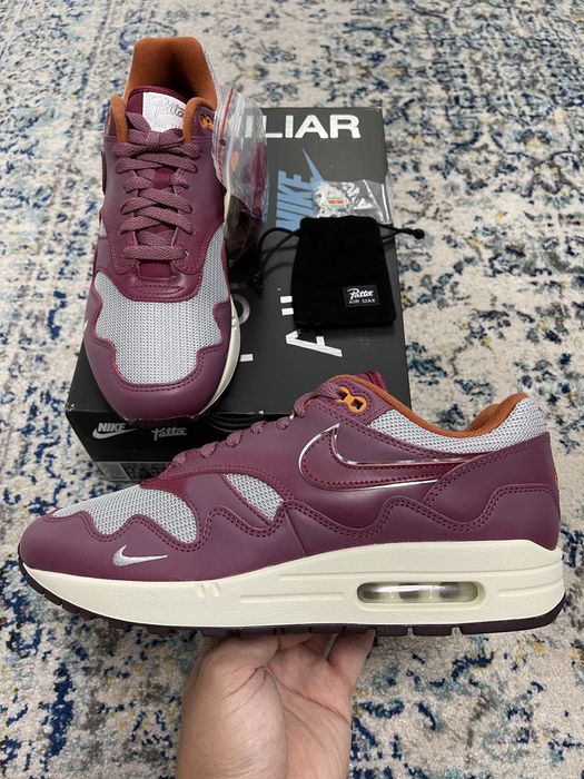 Nike Air Max 1 Patta Maroon (with bracelet) 43