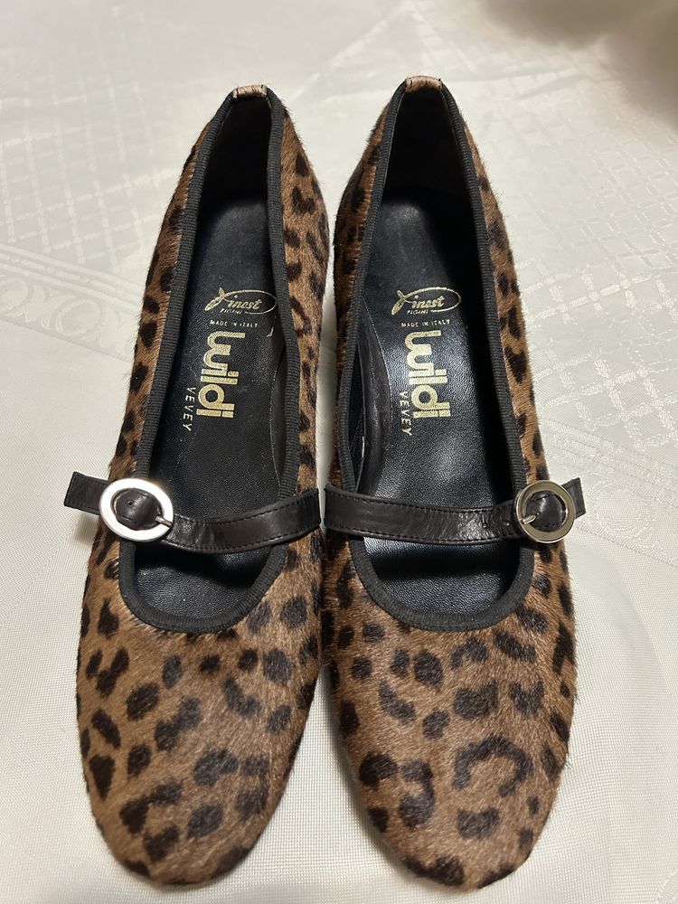 Pantofi Figini Italia piele animal print