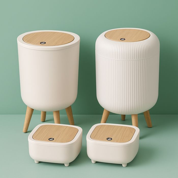 Набор урна Push с крышкой 2 большие + 2 малые