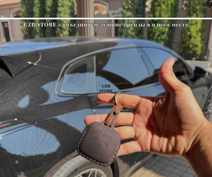 Чехол из Alcantara для Bluetooth-ключа Чёрного цвета для моделей Zeekr