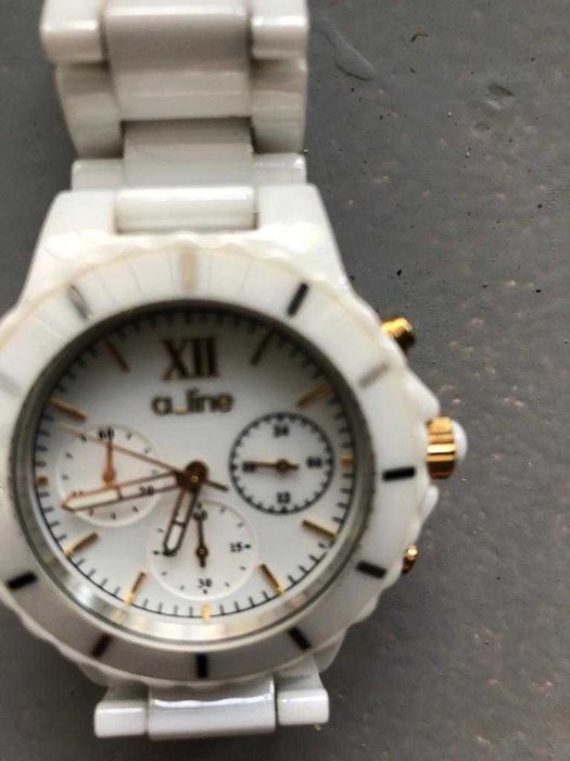 женские  белые керамические водонепроницаемые часы a_line