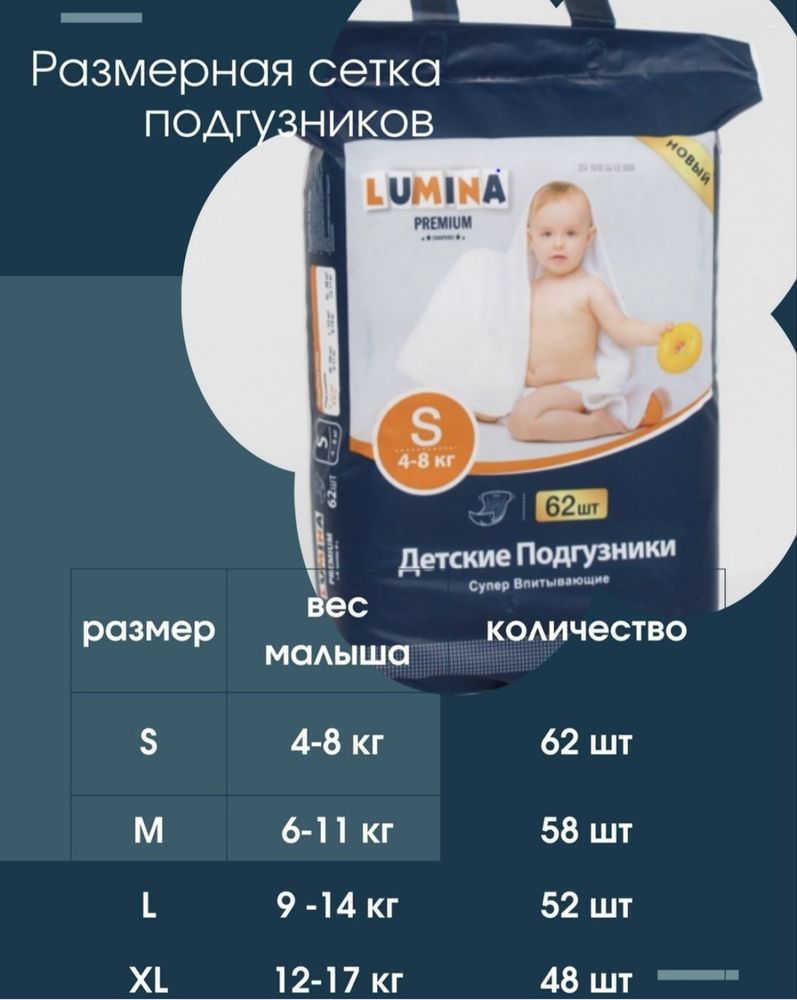 Подгузники и трусики LUMINA