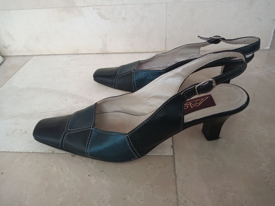 Pantofi dama bleumarin,piele, 36