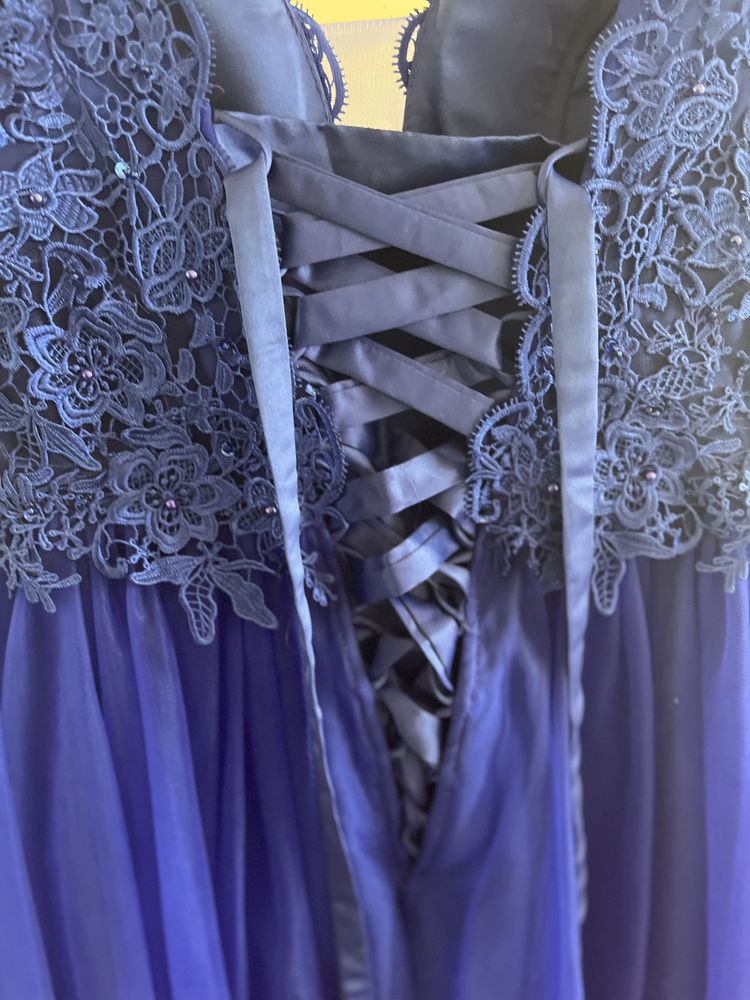 Rochie elegantă banchet/nuntă albastru roial