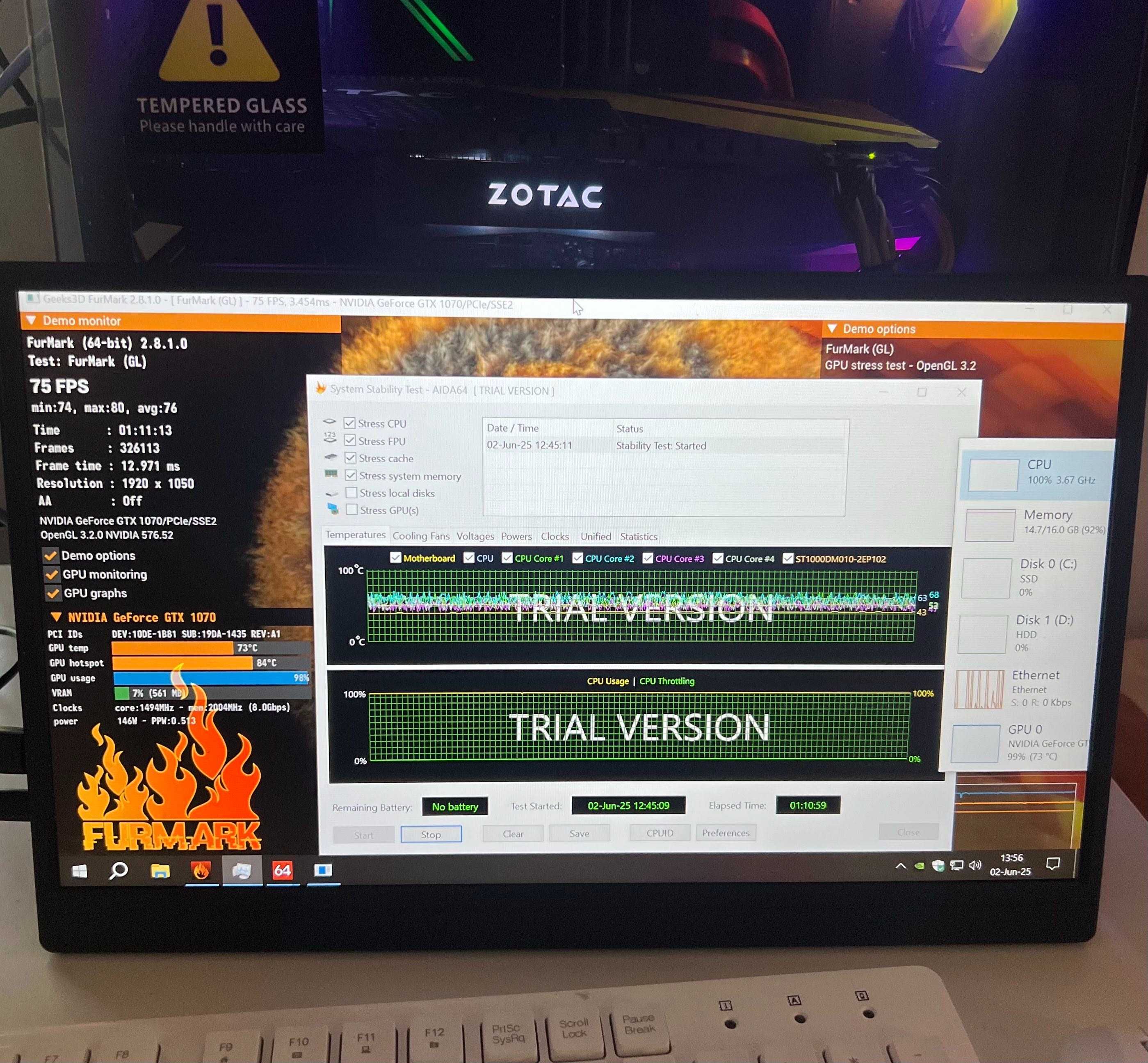 PC Gaming i7 | Placa video GTX 1070 8 gb | 16 Gb Ram | 1,5 Tb |Cs2 RGB