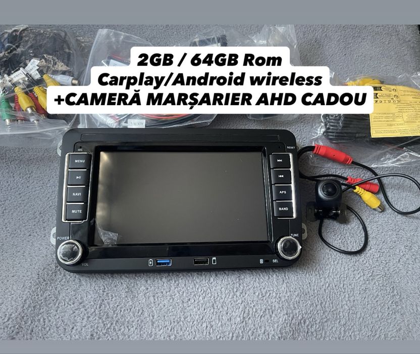 Navigatie 2GB 64Rom Carplay Android Volkswagen Passat b6 b7 CC Golf