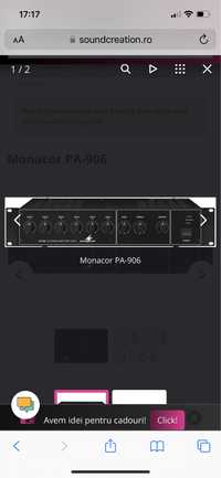 Amplificator monacor Pa906