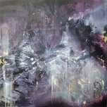 Pictura mare de colectie Intre negru si divin onirism abstract Kloska